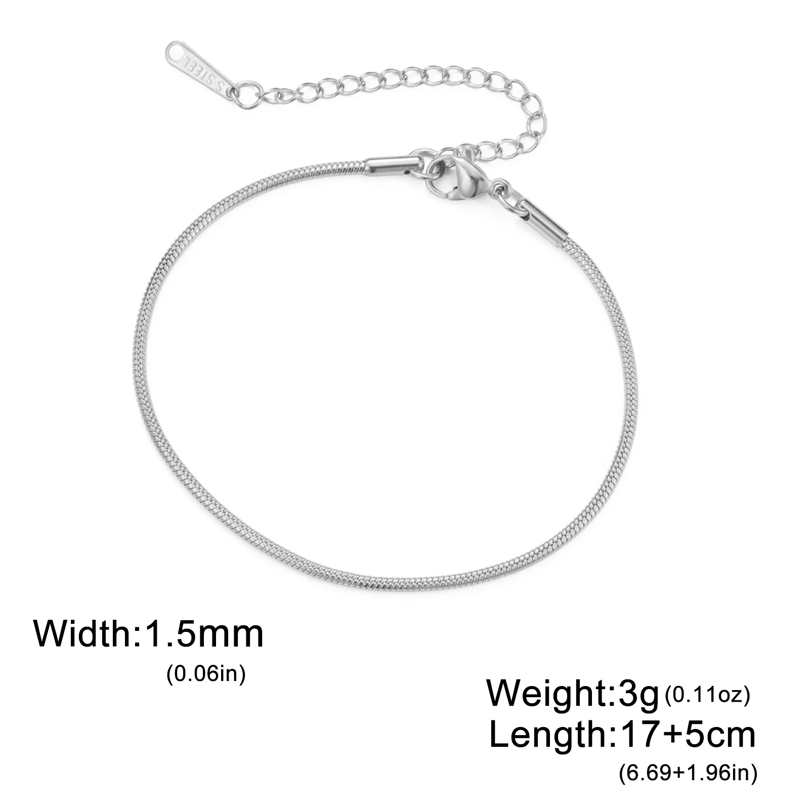 12 Round Snake Chain