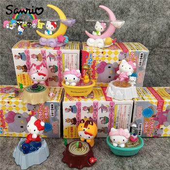 Sanrio Hello Kitty Blind Box Ornament Kawaii Doll Children's Toys Anime Peripheral Baby CatchMachine HomeDecoration BirthdayGift 1