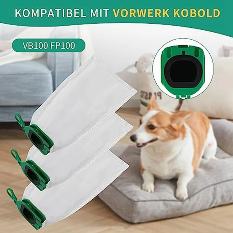 Dust Bags For Vorwerk Kobold VB100 FP 100 Filter Bags With Motor