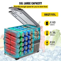 Réfrigérateur de voiture VEVOR 35L 45L 55L, mini réfrigérateur-congélateur portable à compresseur, 12/24V DC 110-240V, glacière pour le camping 1