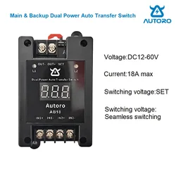 Autoro Dual Power Automatic Transfer Switch with Digital Display - Uninterrupted Power Supply (Ups) - 18A