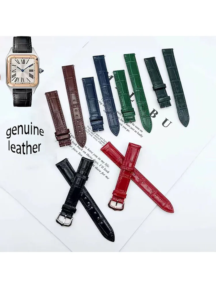 Accessori Per Cinturini Cinturino In Pelle Adatto Per Bracciale Orologio Santos De Cartier Donna Uomo 15 18 20Mm