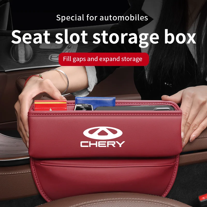 

Car Seat Gap Storage Box Leather Storage Box Extended storage bag For HERY TIGGO 3 4 7 PRO 8 QQ chery Car Storage Box