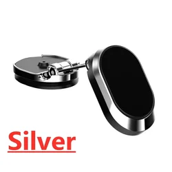 Magnetic Car Phone Holder & Stand - Universal Smartphone & GPS Mount (Silvery)