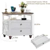 Nightstand Set of 2 with Charging Station, 24" Wide End Table with 2 Drawers, Dresser for Bedroom, Nightstands 3