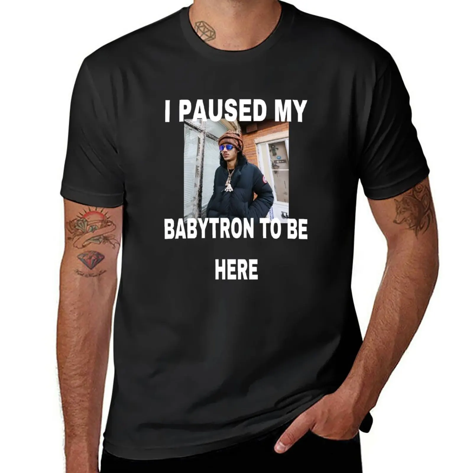 

New BabyTron I Paused My Baby Smoove T-Shirt kawaii clothes t-shirts man Anime t-shirt funny t shirt men workout shirt