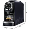 Mini Single Serve Espresso Coffee Machine, 5.3" x 13" x 10.2" 2 Coffee selections: simple touch controls, programmable free dose 5