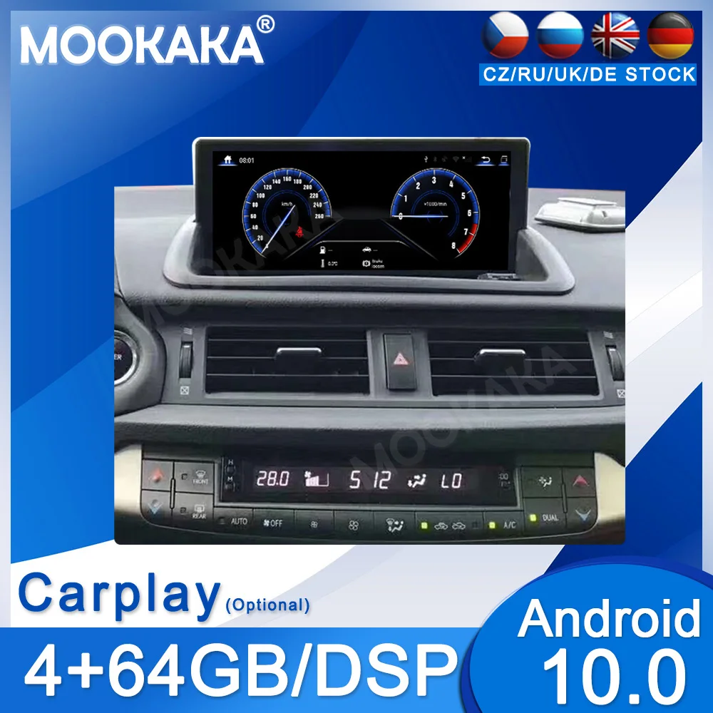 

Android10.0 Car Radio For Lexus CT CT200 CT200h 2010-2018 GPS Navigation For Cars Android Auto Multimedia Touch Screen Radio IGO