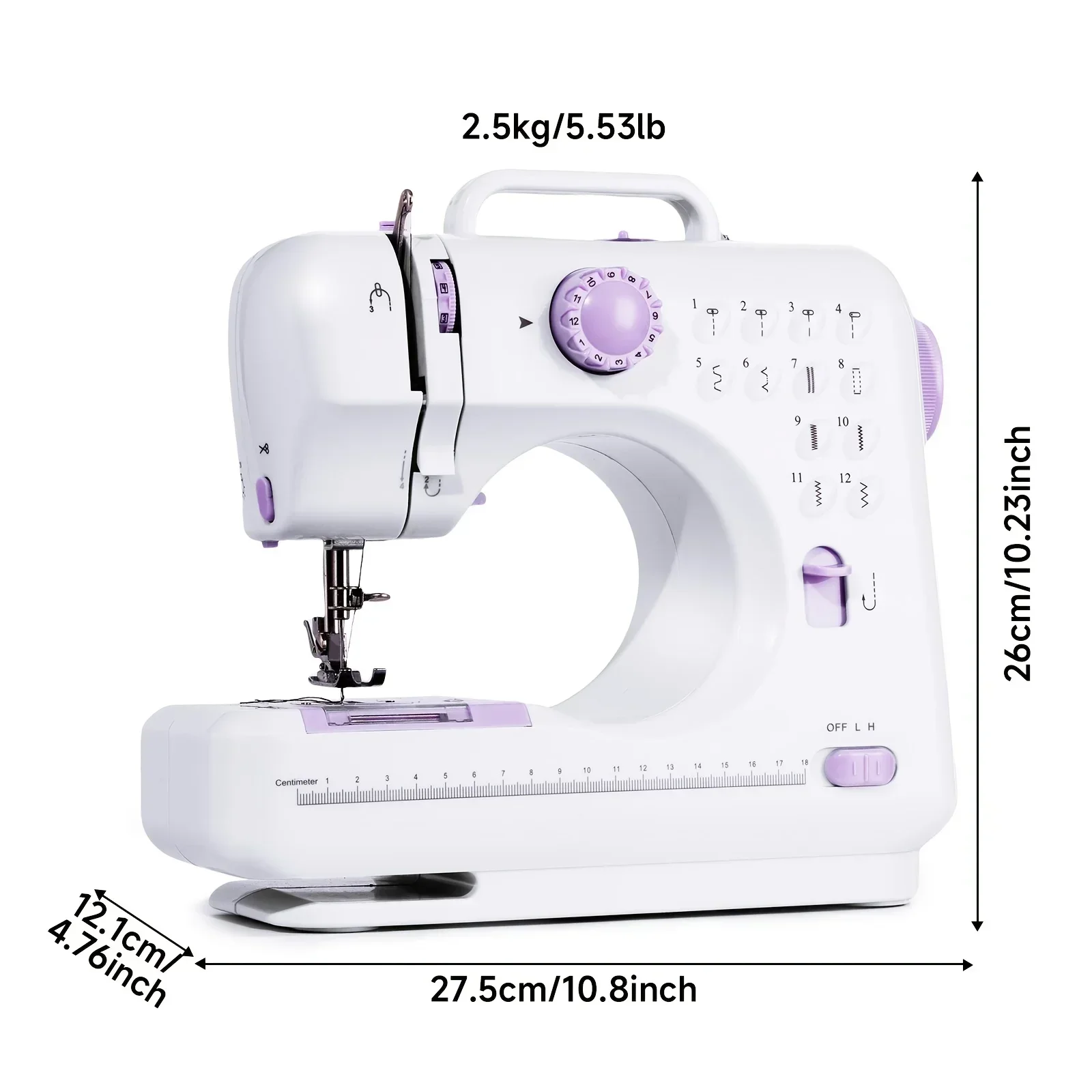 New 2025-Portable Electric Sewing Machine Pro With 12 Stitches Patterns,  Multifunctional Home Sewing Machine Parents sewing 3
