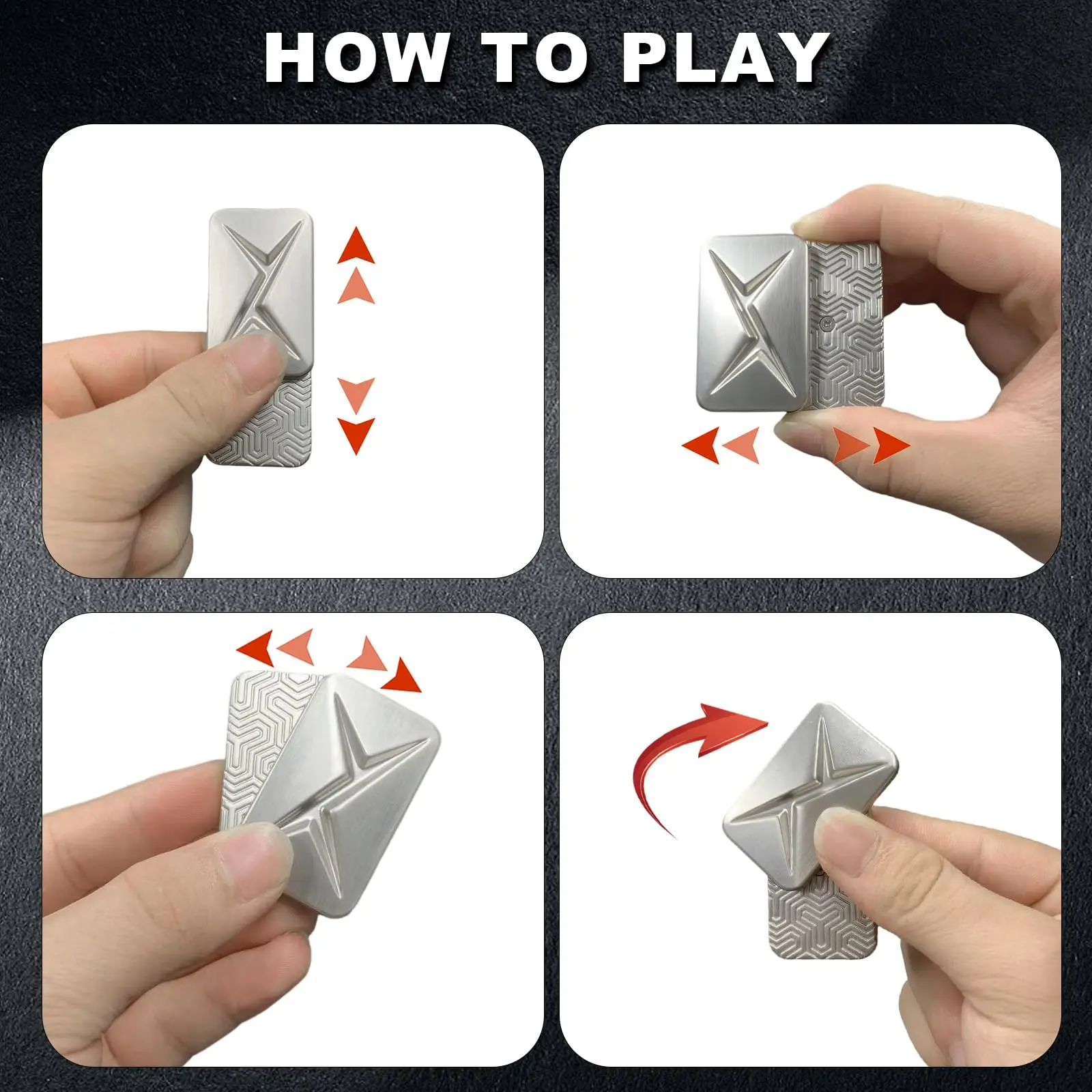 EDC Fidget Sliders Metall-Fidget-Spielzeug zur Stresslinderung für Erwachsene Magnetisches Metall-Infinity-Fidget – Detail 7