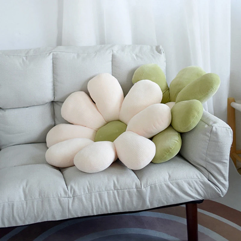 1pc Flower Shaped Seat Cushion Pillow For Office Classroom Chair Sofa,  Sunflower Petals Buttocks Cushion