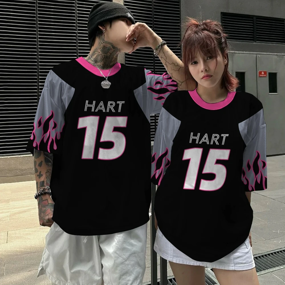 thumbnail image 1 of Camiseta de pareja 2024 con estampado 3D, cuello redondo, manga corta, camiseta de baloncesto de secado rápido de verano para hombres, camisetas deportivas de moda de gran tamaño, 1 of 5
