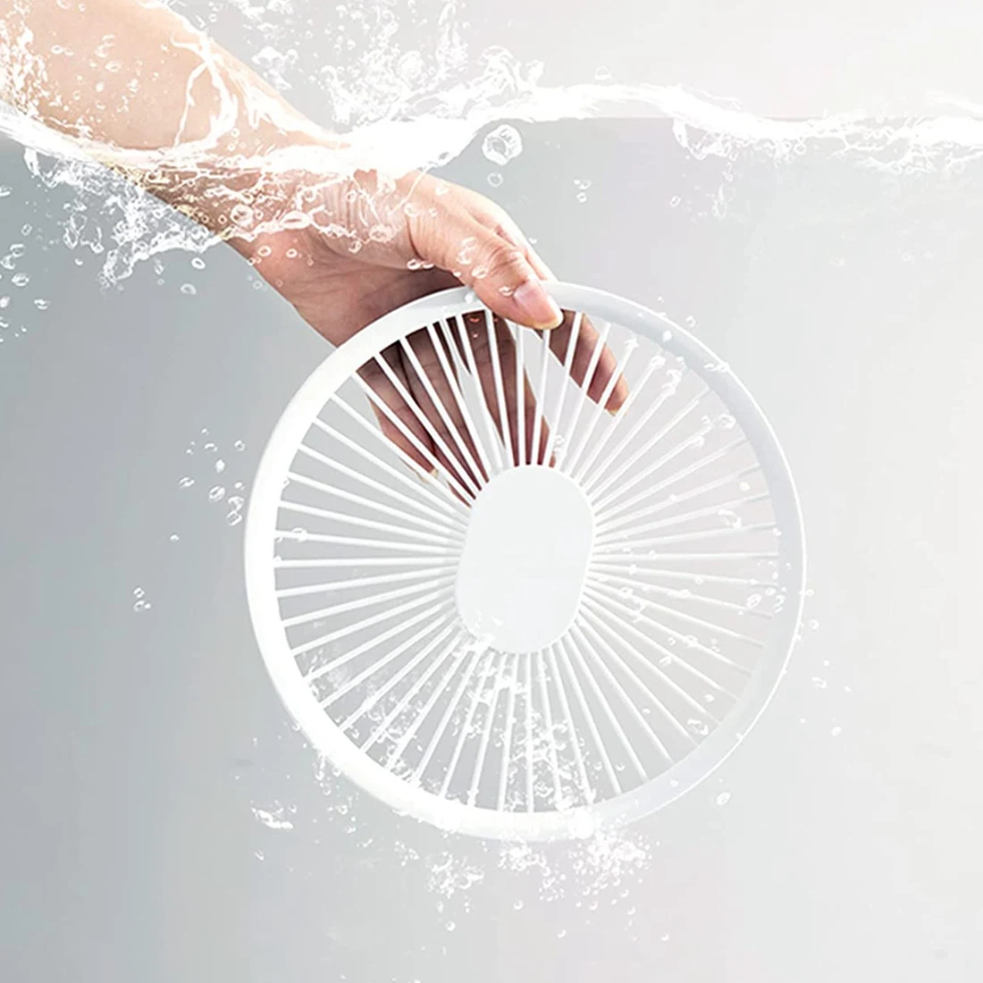 Camping Fan with LED Lantern,4000MAh Outdoor Small Tent Fan,Portable Quiet Desk Fan for Picnic,BBQ,Fishing,Travel,Gray
