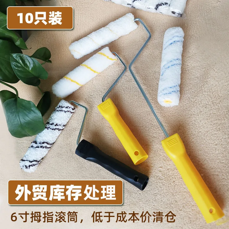 

Stock 6-inch thumb paint roller brush in foreign trade, capillary treatment roller brush, adhesive brush, solvent resistance