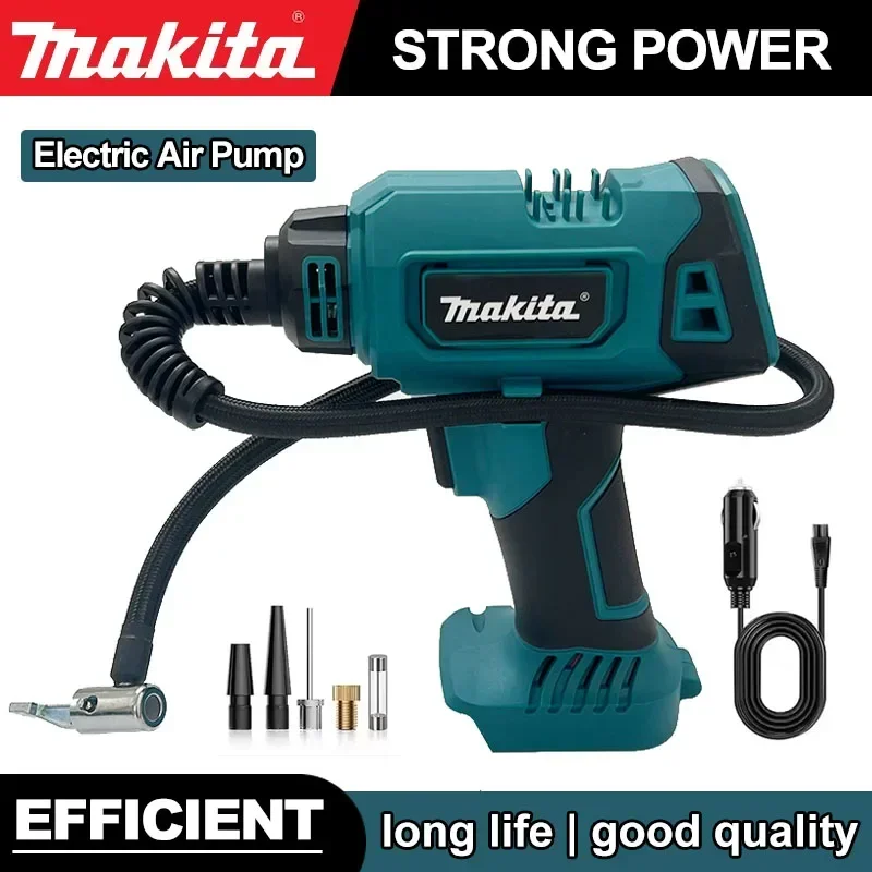 Makita Cordless Portable Electric Air Pump 12V Rechargeable Handheld Air Compressor For Cars For Makita 18V Battery