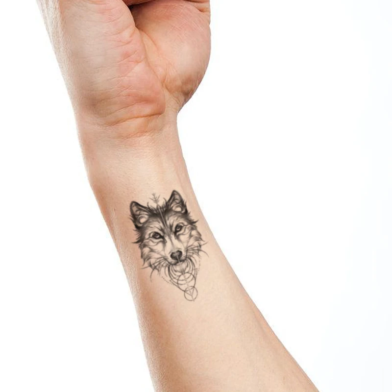 wolf head hand tattoo by healybstattoos on DeviantArt