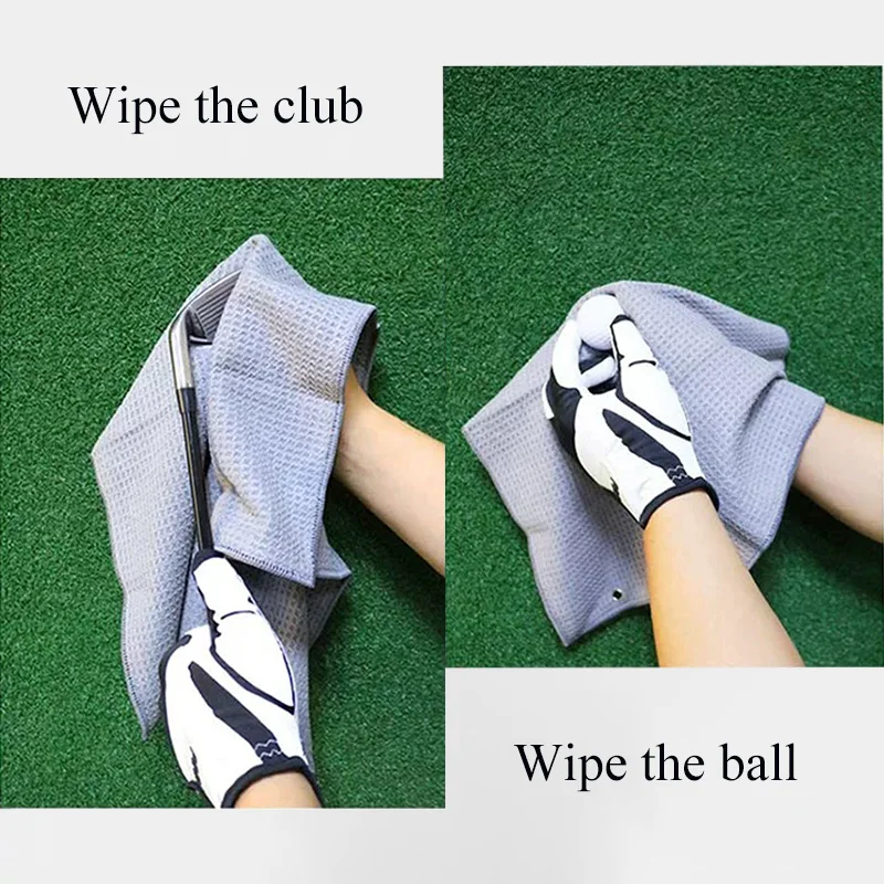 Golf towel polyester fiber golf club clean towel golf accessories scrub cloth soft belt hook absorb water 3