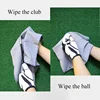 Golf towel polyester fiber golf club clean towel golf accessories scrub cloth soft belt hook absorb water 3