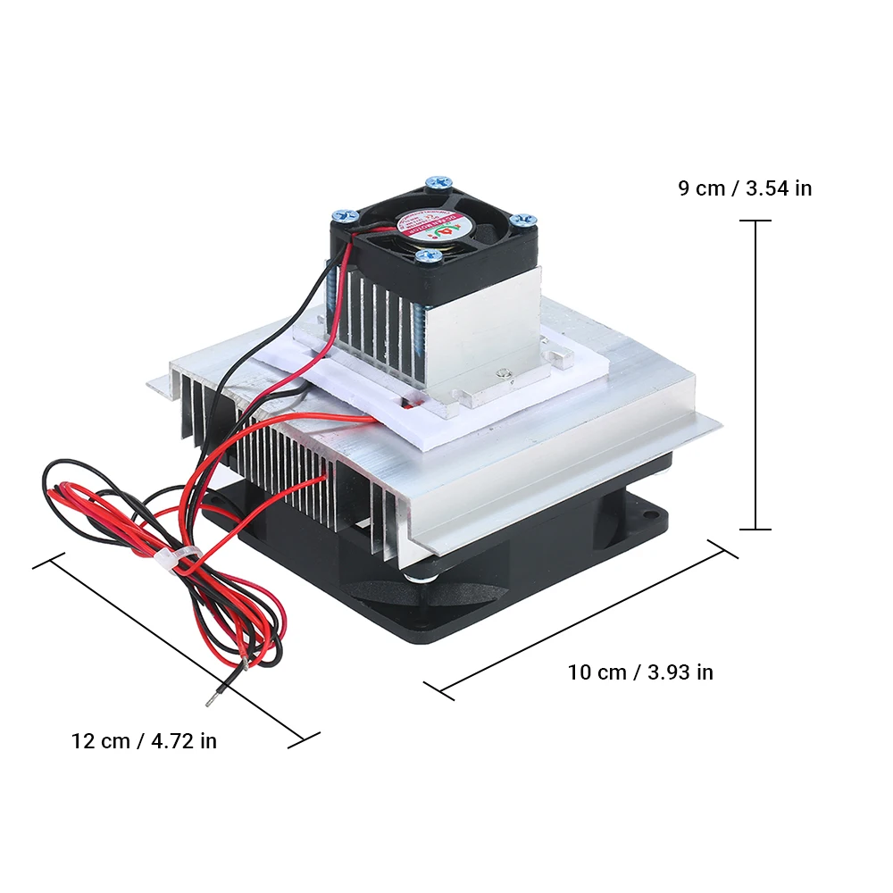 Mini Koelkast Peltier Koeler 12×10×8 1 Stuks Dc12V Halfgeleider Koelkast Koeling Koelsysteem Diy Kit Mini Conditioner