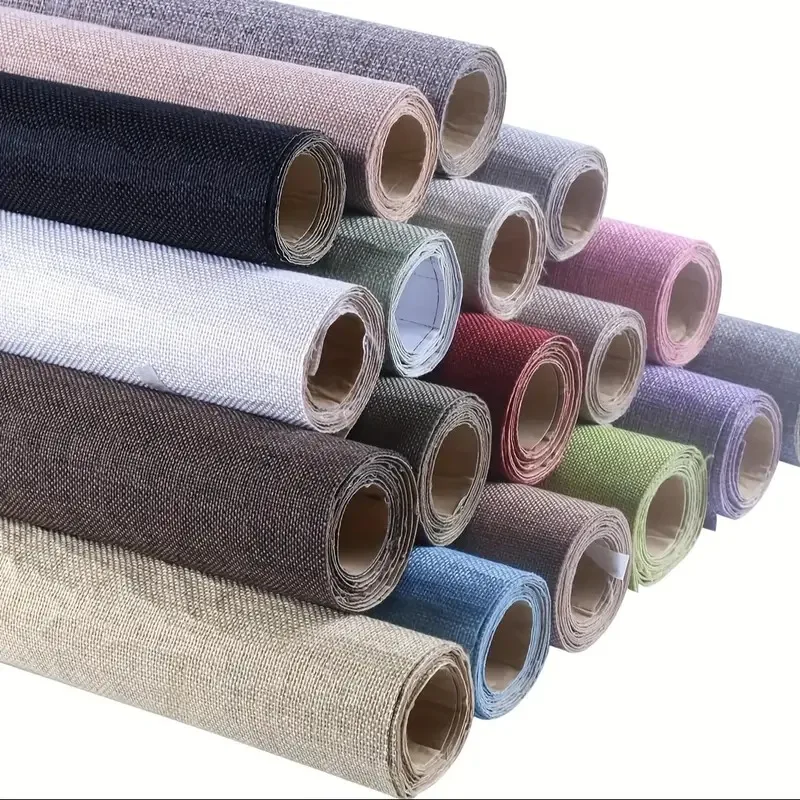 

Self Adhesive Linen Sticker,DIY Fabric for Cabinet Renovation Jewelry Box Drawer Linen Wall Gift Packaging Decor,Linenette Patch