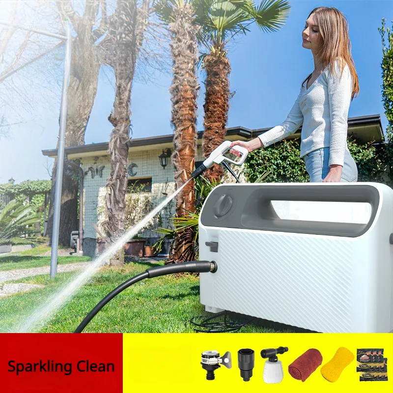 

Portable High-Pressure Cleaning Machine for Household and Car Washing Powerful Brush, Car Pump