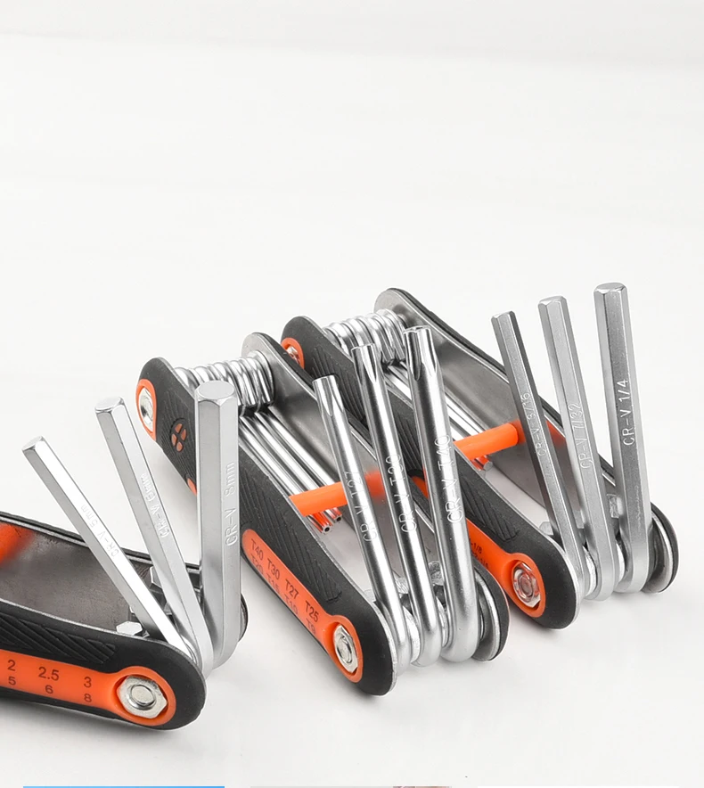 Description Picture 5 of itemFolding Hex Wrench Set Metric Inch Star Screwdriver Universal Internal 6 Angle Torque Wrench Hand Tools Multi-tool Allen Keys