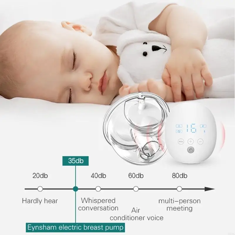 M89C Electric Breast Double Silent Wearable Automatic Milker USB Rechargable Hands-Free Portable Baby Milk Extractor