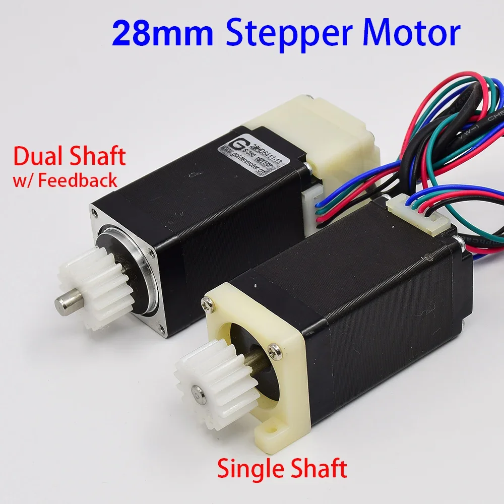 NEMA11Micro28BY28mmStepperMotorwithFeedbackSingleDualShaft2