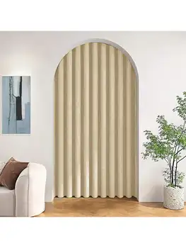 Tenda divisoria grigia elegante da 1 pezzo, tenda da doccia - nera sul retro, spessa, design con asta per divisorio da cucina, soggiorno, camera da letto e ufficio Privacy e isolamento 1