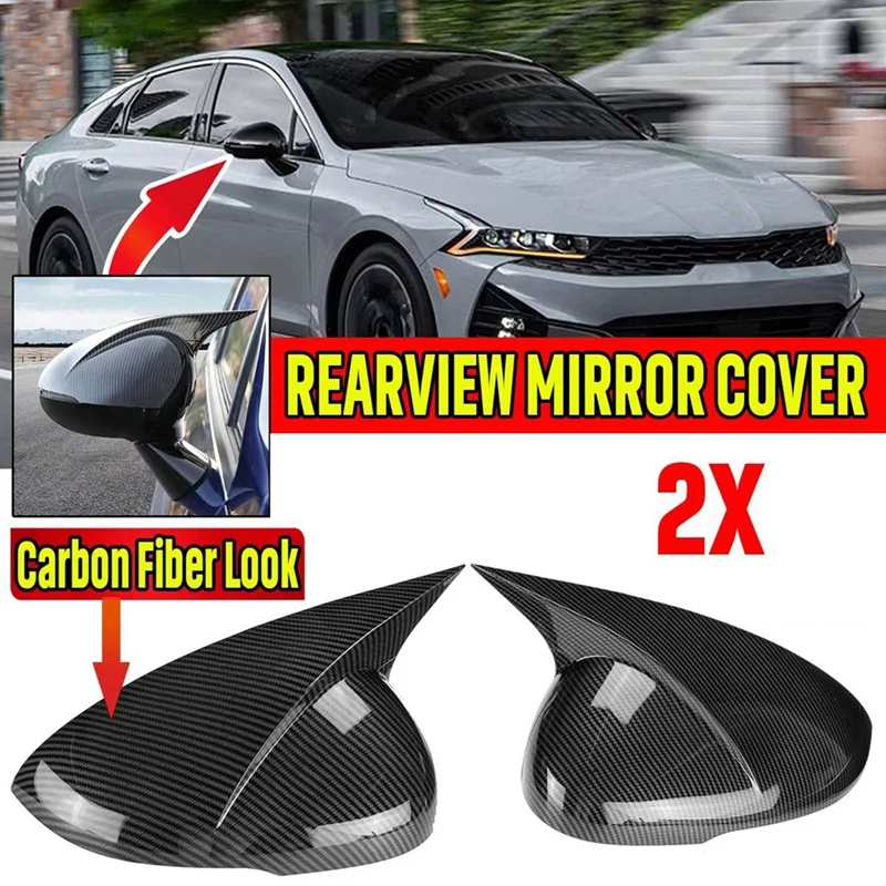M Style Car Rearview Mirror Cover Trim Frame Side Mirror Caps For Kia K5 Optima 2020 2021 2022