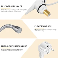 220V robinet d'eau chaude instantanée chauffe-eau électrique instantané robinet d'eau bouillante robinet de chauffage robinet d'eau rapide avec affichage numérique LED 4