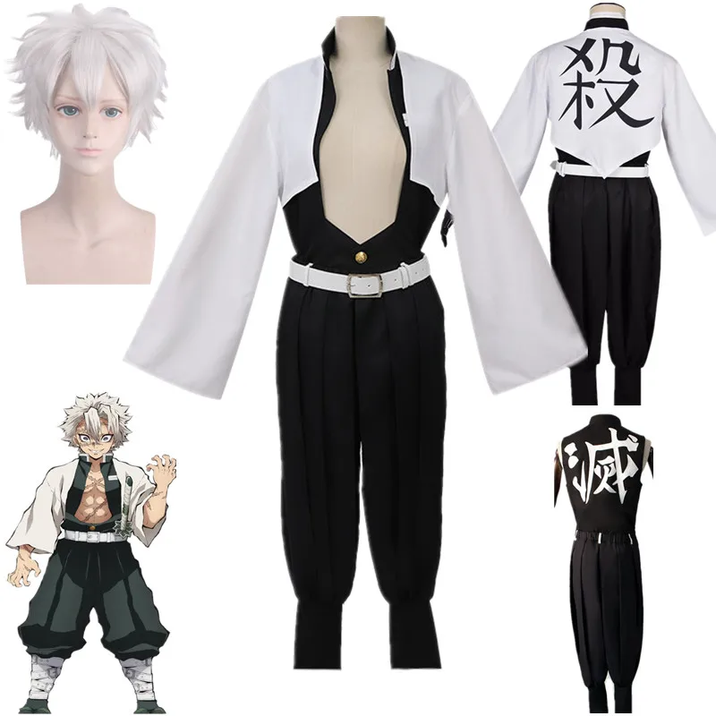 

Anime Demon Slayer Kimetsu No Yaiba Sanemi Shinazugawa Cosplay Costume Uniform Halloween Carnival Clothes