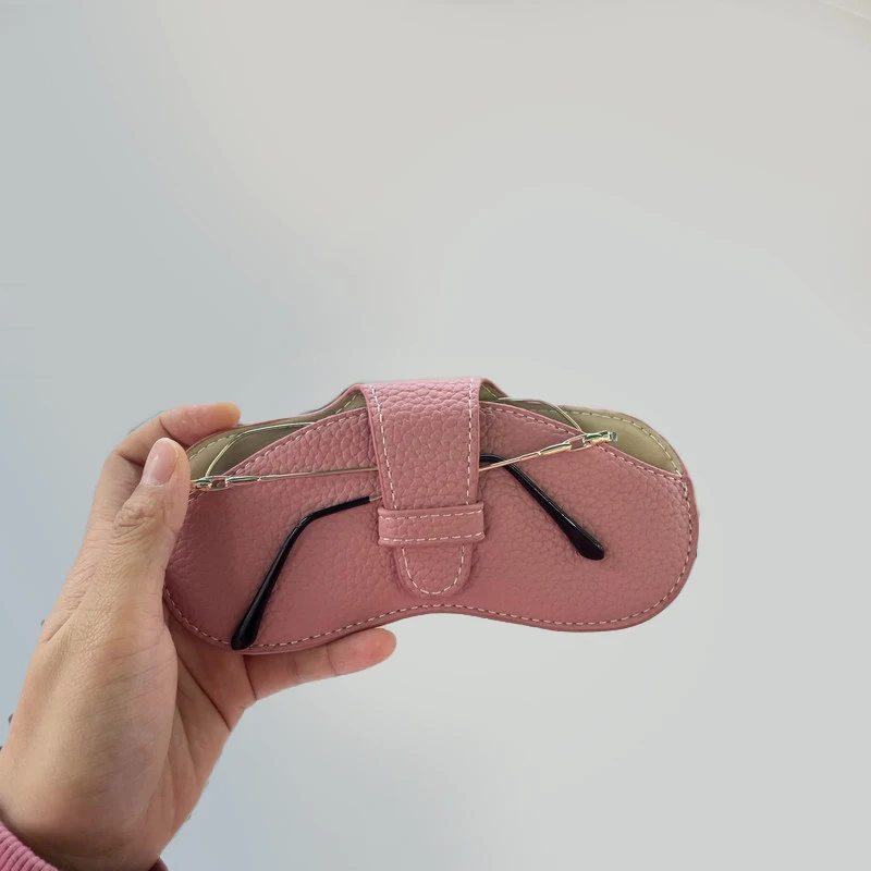 Women's Soft Leather Eyewear Protector Pouch - Fashionable & Portable Sunglasses Case