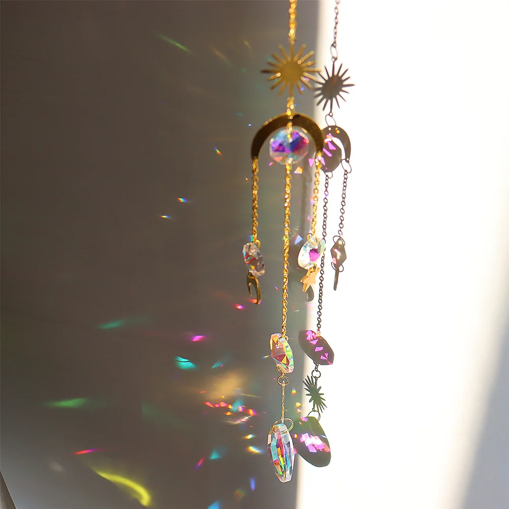 Acchiappasole in cristallo Swarovski, prisma per finestra Aurora Boreale, decorazione per finestre, brilla anche in condizioni di scarsa illuminazione - DARLING DAHLIA - Italia