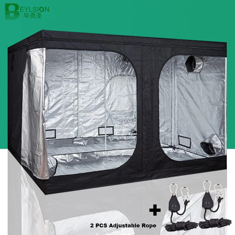 600D Grow Tent Grow Box Indoor Tent Hydroponics Dark Room Plants For Light Growing Plant Greenhouse + Rope Kit led grow light
