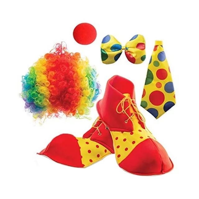 Clown Costume For Kids Clown Nose Clown Bow Tie And Shoes Clown Nose Accessories Bow Tie For Boys And Girls Carnival Party 1