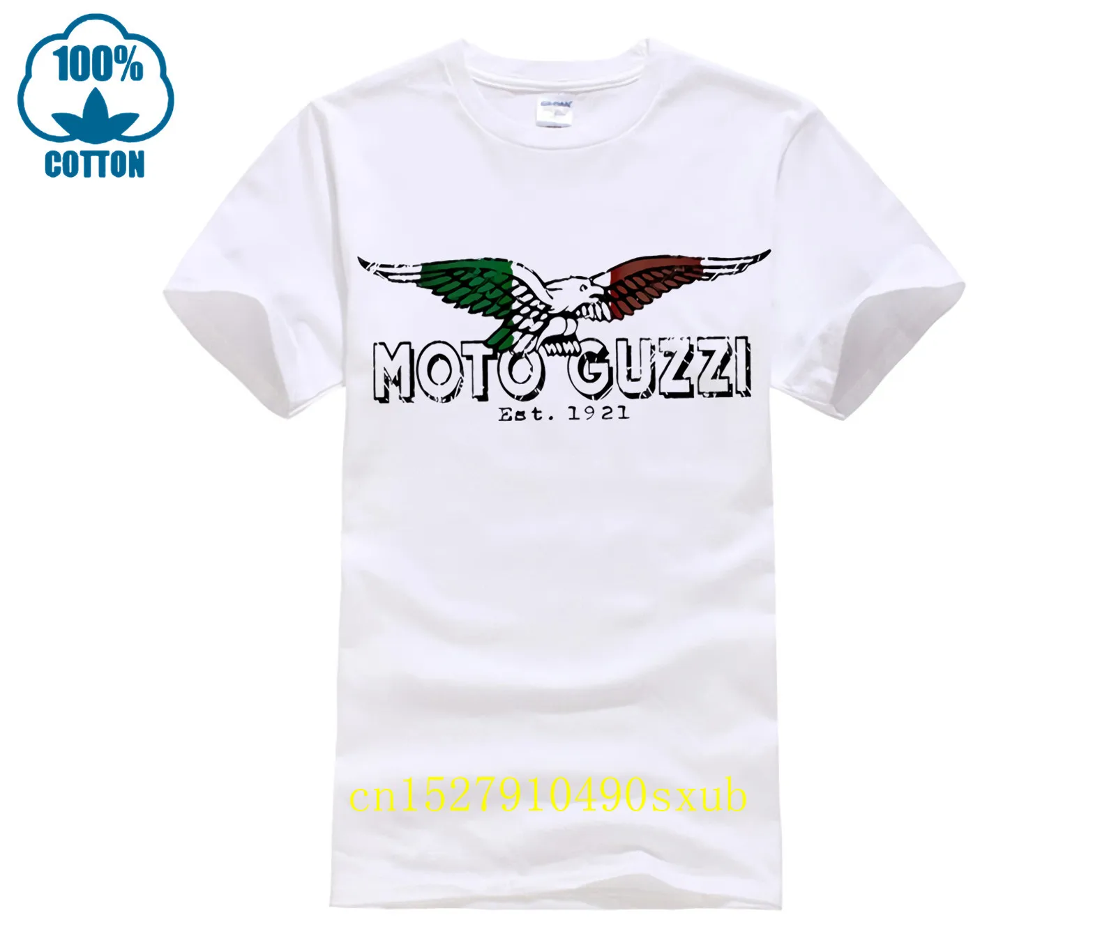 Moto Guzzi Maglietta Classica Vintage Italiana Biker Moto Retro Putty Tee