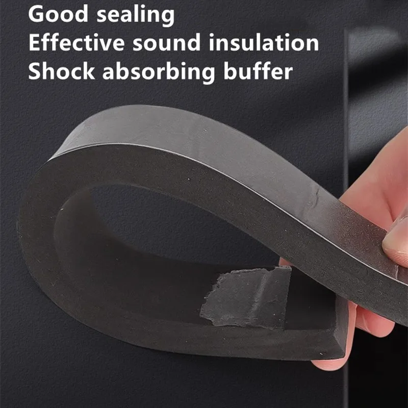 Self Adhesive Sponge Seal Strip Thicken EPDM Rubber Single Sided Adhesive Soundproof Foam Anti-collision Seal Gasket Door Seal Strip Sealing Strip Tape Window Seal Strip Sealing Tape Rubber Seal Strip Sealing Strip
