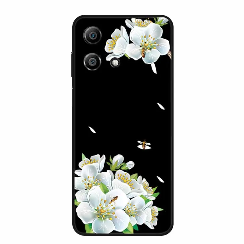 Charming Cartoon Cat Black Silicone Soft Phone Case