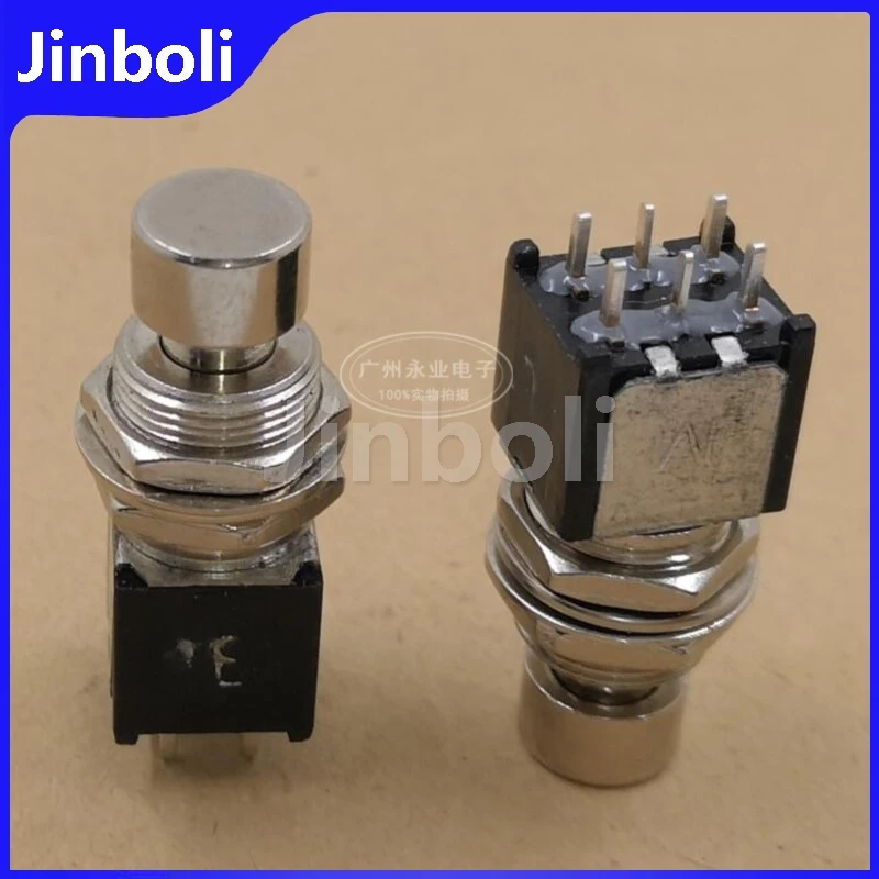 Electric Guitar Effector Foot Pedal Switch 6Pins Emergency Stop Push Button Non-locking Self Reset Switch 1PCS electronic components