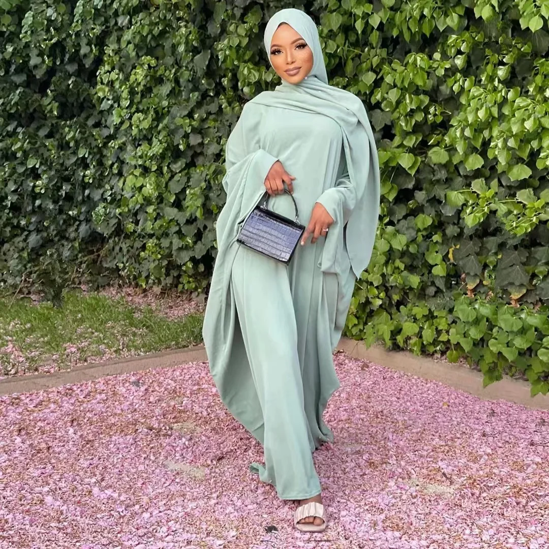 Muslim Batwing Dresses Abaya For Dubai Women Loose Kimono Femme Clothing Hijab Eid Prayer Elegance Robe Tradition Arabic Wear