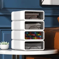 1pc Desktop Drawer Storage Box Plastic Stackable Organizer for Stationery Cosmetics Office and Dormitory Organization 1