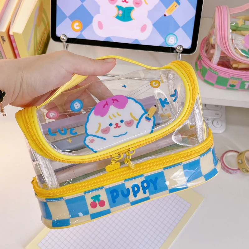 

Multi Verdiepingen Grote Capaciteit Etui Leuke Transparante Pencilcase Zakje Zak Gift School Briefpapier Leveringen