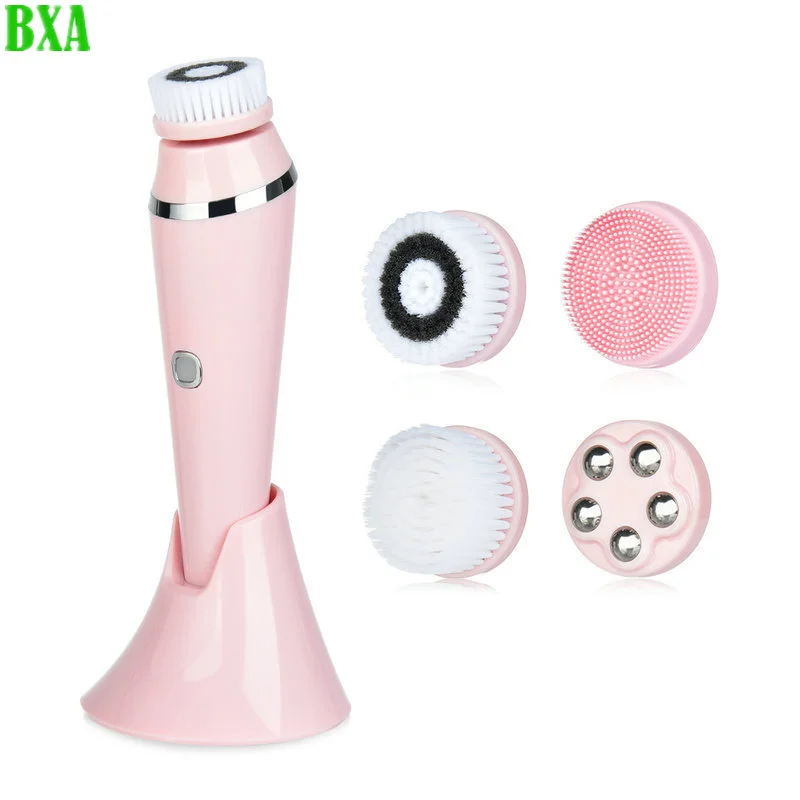 New Electric Facial Cleansing Brush with 4 Brush Heads 3 Modes Skincare Waterproof Wireless Facial Cleansing Device intelligent single phase tuya wifi electricity meter digital display 3 electric tariff modes 35mm din rail installation smartphone app remotely control with timing sharing alarm wifi network remote upgrade function