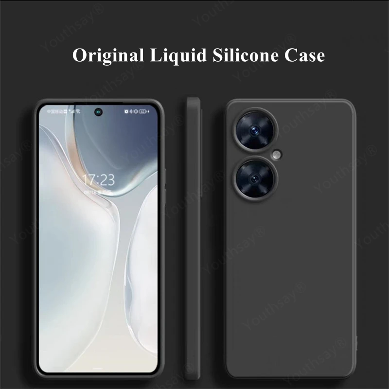 

For Huawei Nova 11i Liquid Silicone Case Nova 11i Cover Funda Shell Coque Original Soft Phone Bumper For Huawei Nova 11i