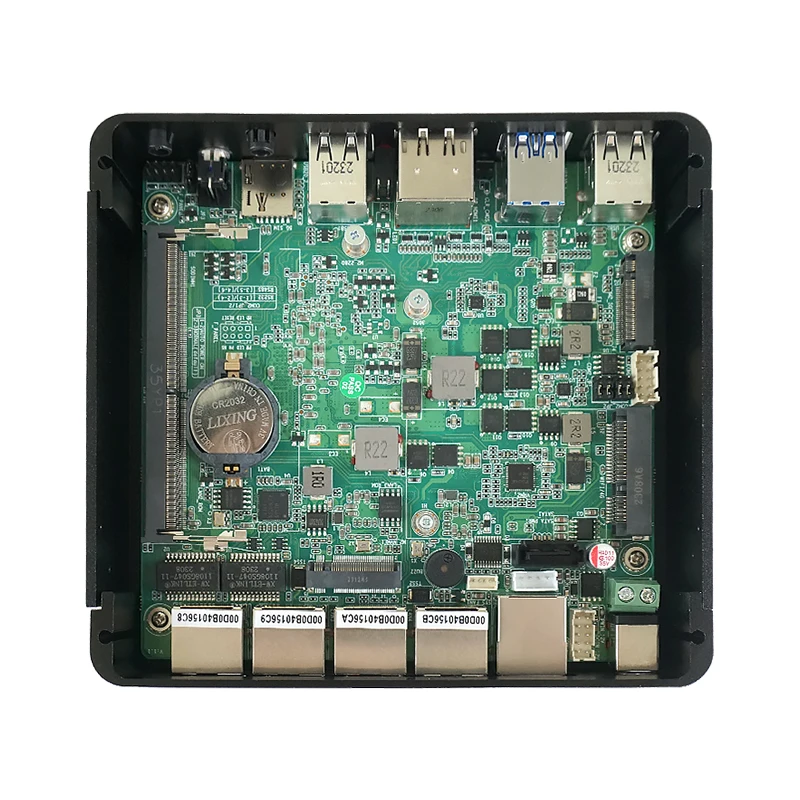Fanless Mini Network PC Integrated Intel N100 4x2.5G Ethernet Barebones NO RAM NO SSD Expandable LTE 5G Module G30W-1264NP4L5G