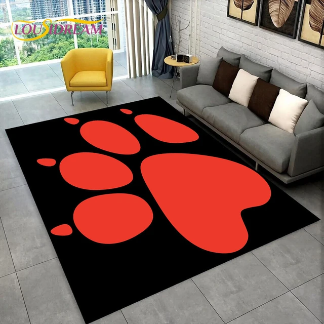 3D Cartoon Pitbull Dog Area Rug,Carpet Rug for Living Room Bedroom Sofa  Doormat Kitchen Decoration,Pet Mat Non-slip Floor Mat