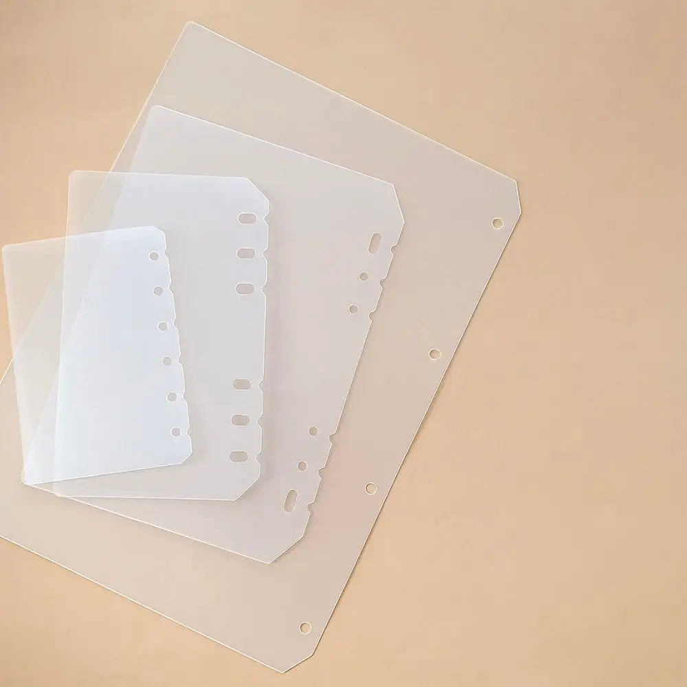 10Pcs A4 A5 A6 A7 노트북 디바이더 무광택 문구 액세서리 내부 종이 분리기 범용 PP 바인더 주최자 배플