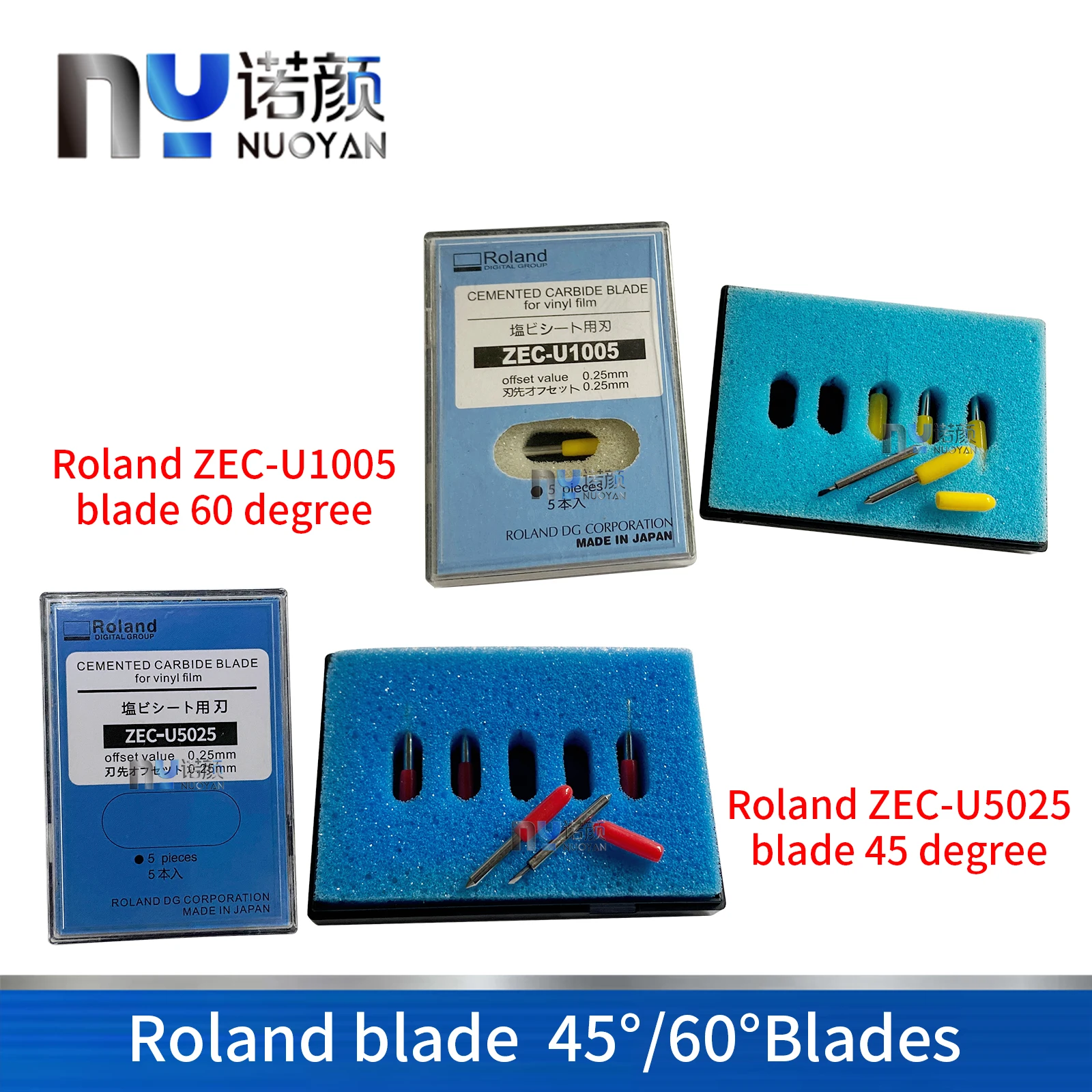5Pcs Roland Cutter Knife Blade Zec-U1005 Lama In Carburo Cementato Per Roland Xc-540 Sp-300V Vp-540 Vs-640 Bn-20 Lej-640 45 Gradi
