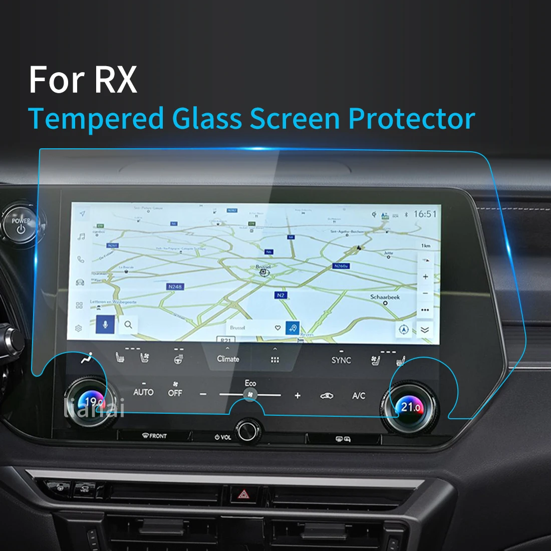 

Screen Protector Tempered Glass Protective Film Carplay Multimedia GPS Car Radio Vehicle Interior Accessories For LEXUS RX 2023